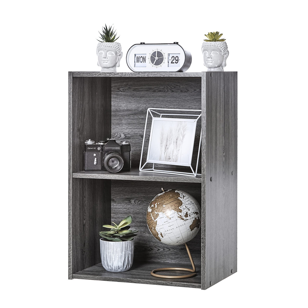 Iris Ohyama, Aufbewahrungsmöbel, Bücherregal, 2 feste Regale, Design,Multifunktional, Büro, Eingang,
