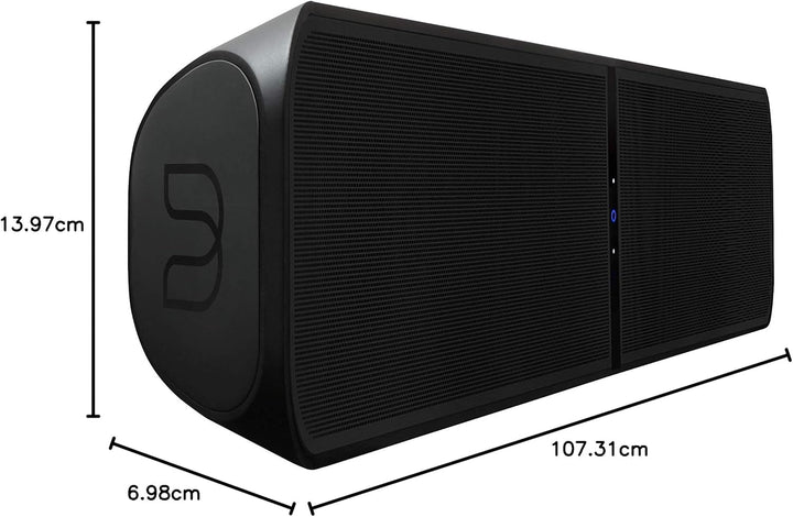Bluesound Pulse SUB+ kabelloser Aktiv-Subwoofer - Schwarz Black, Black