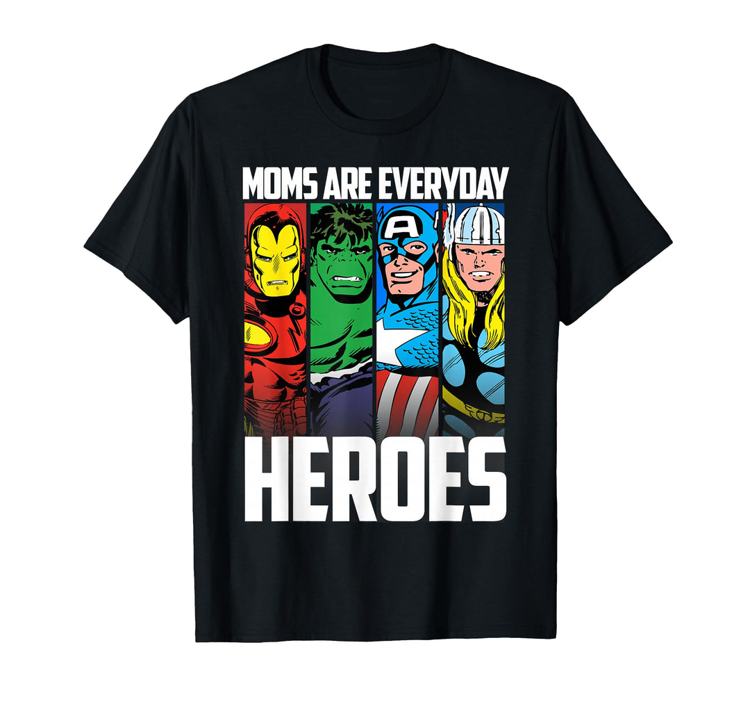 Women's Marvel Mother's Day Mom Are Everyday Heroes Graphic T-Shirt Large Kelly Green