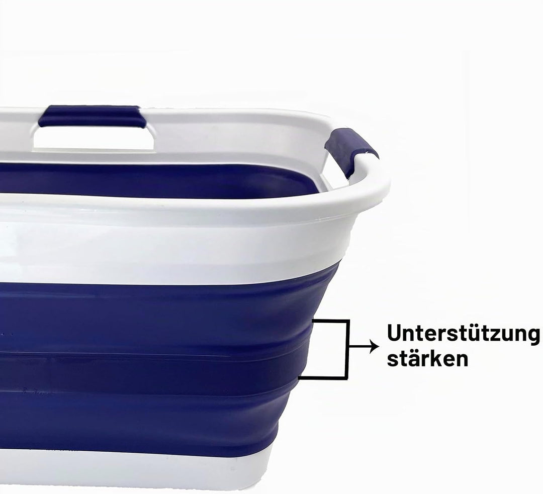 SAMMART 30L zusammenklappbarer Wäschekorb aus Kunststoff – faltbarer Pop-Up-Aufbewahrungsbehälter/Or