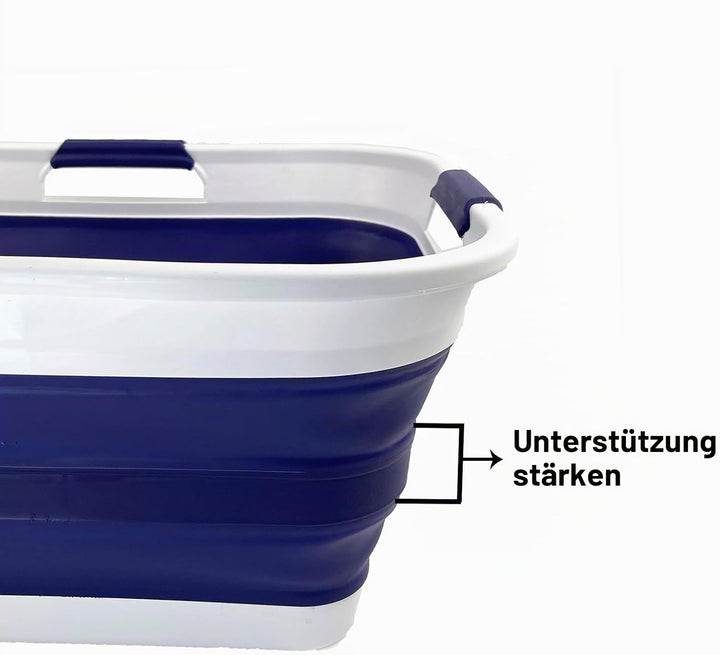SAMMART 30L zusammenklappbarer Wäschekorb aus Kunststoff – faltbarer Pop-Up-Aufbewahrungsbehälter/Or