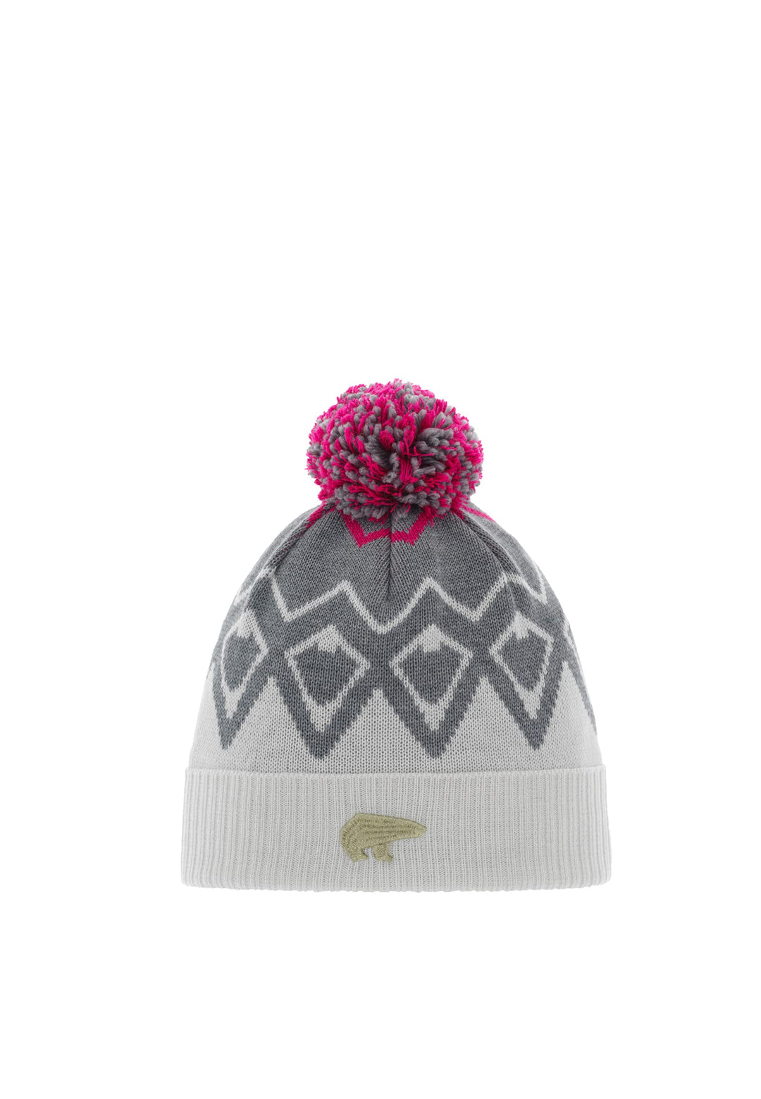 Eisbär Ziggy OS Pompon MÜ Kids White-graumele-pittipink
