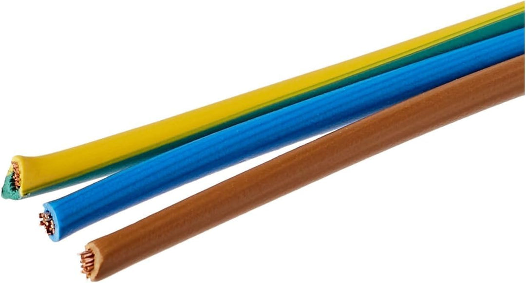 Electraline 25148, Kabel H07V-K, 1x2.5 mm, 5 M, Marrón / Azul / Verde / Amarillo