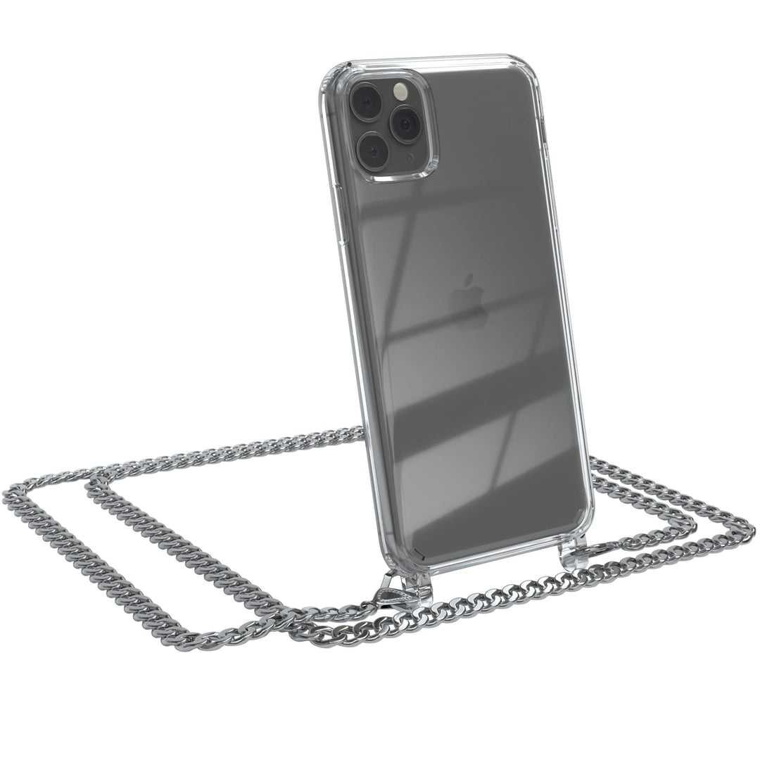 EAZY CASE Handykette kompatibel mit iPhone 11 Pro Max Handyhülle mit Metall Umhängeband und Ersatz K