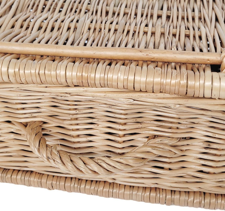 weeco Retro-Stil Korbkoffer Set 2 Stück. Weidenkorb 50cm und 40cm, Aufbewahrungskorb Geflochten. Org