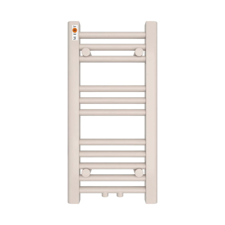 MERT Comfort Badheizkörper 400x800mm Mittelanschluss Pulverbeschichtet Verkehrsweiss RAL9016 gebogen