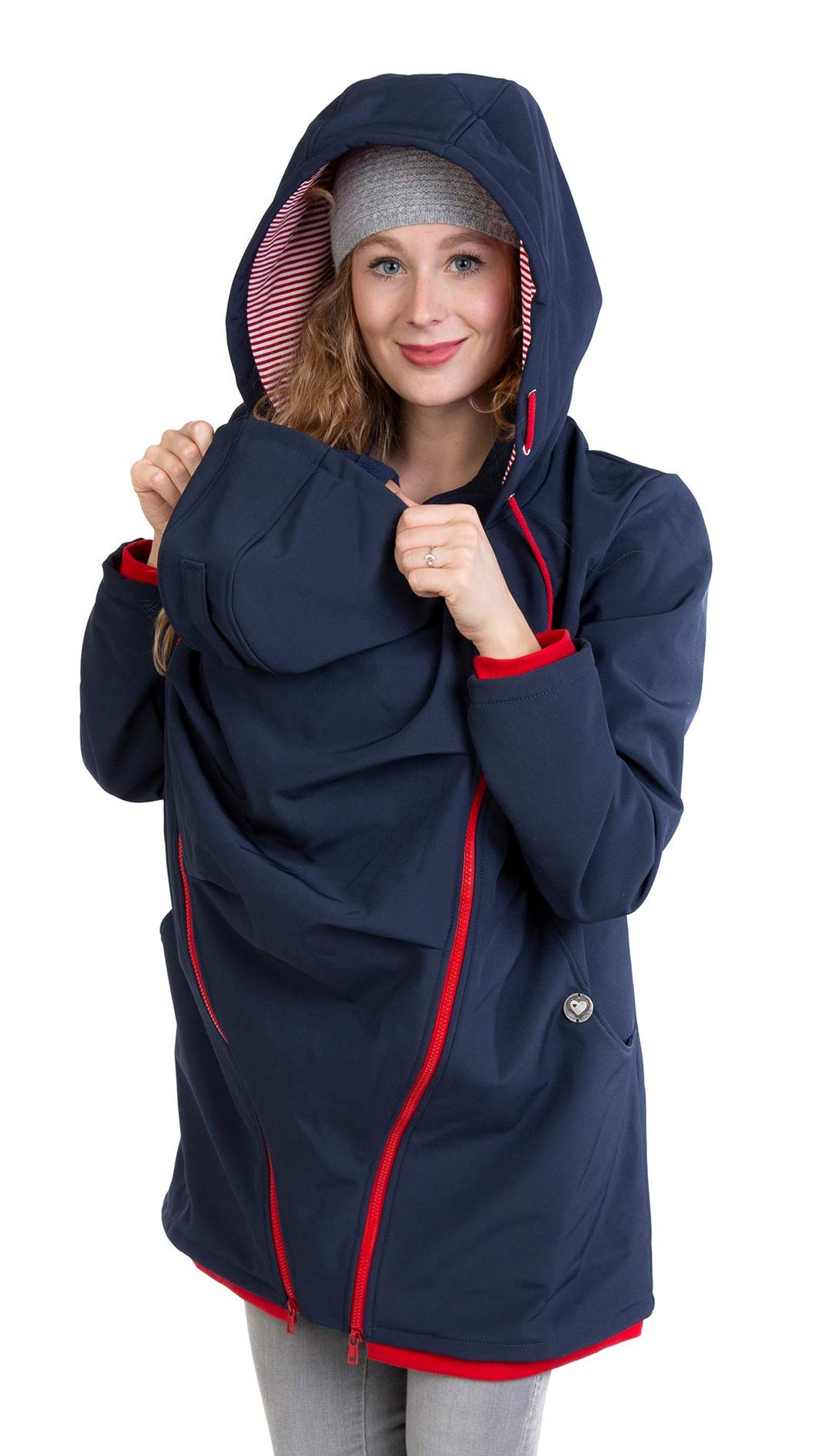 Viva la Mama – Allwetter Funktionsjacke für Mama und Baby, Umstandsjacke + Tragejacke - MELLORY L Vo