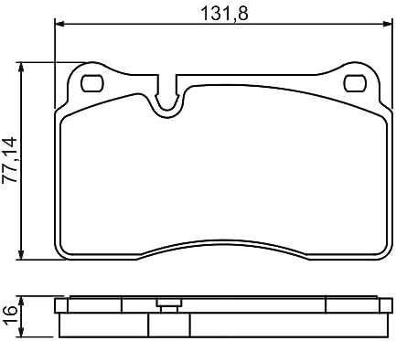 Bosch BP1143 Bremsbeläge - Vorderachse - ECE-R90 Zertifizierung - vier Bremsbeläge pro Set