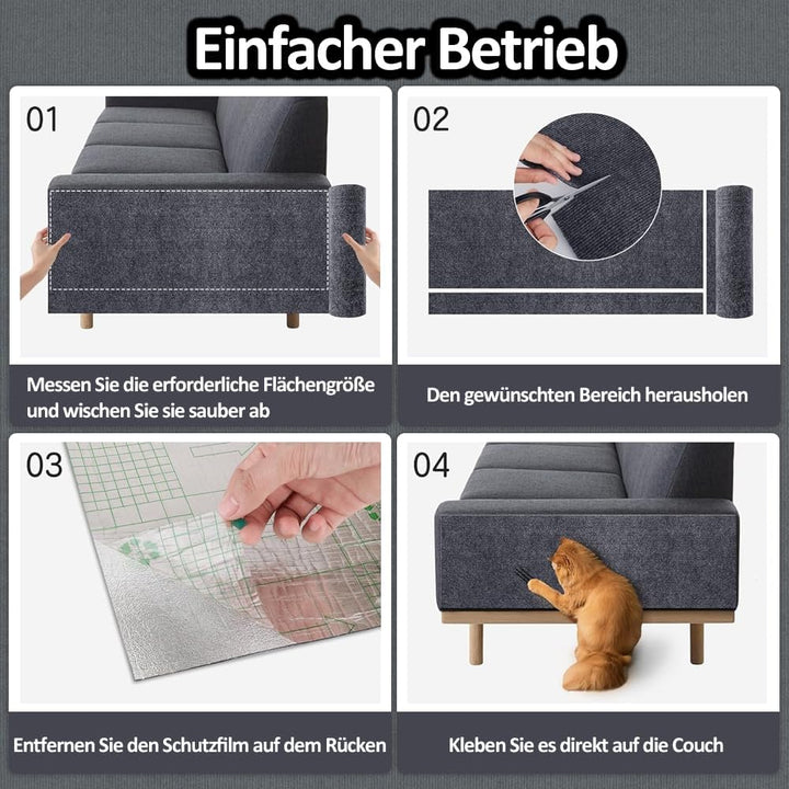 Kratzmatte Katze Selbstklebend - Kratzschutz Sofa Anti Kratz Folie Kratzwand für Katzen Frei DIY Ges