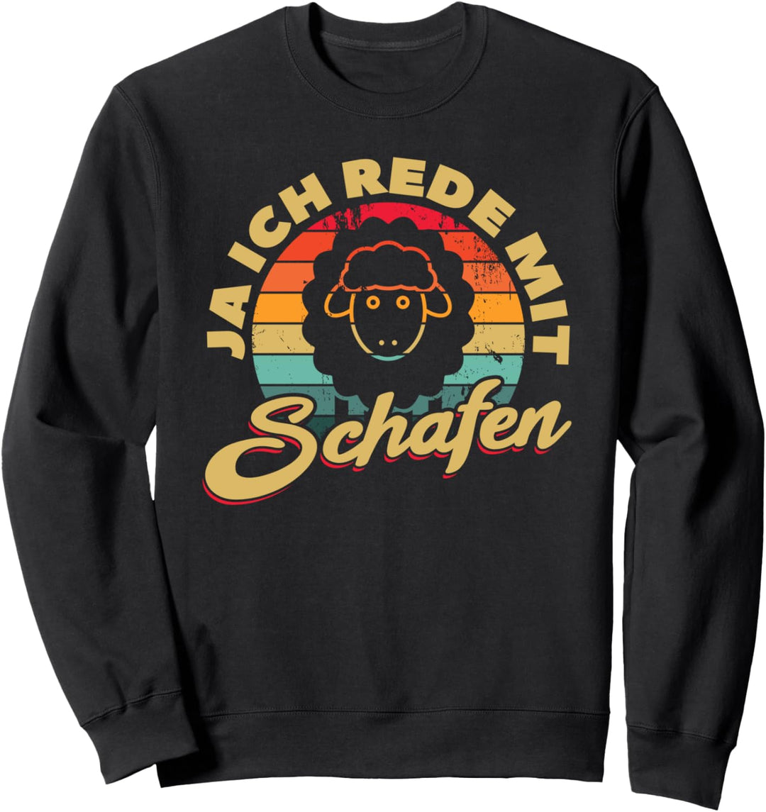 Lustiges Landwirt Schäfer Ja Ich Rede Mit Schafen Sweatshirt