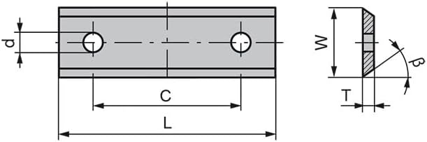 mb-m 10Stk. HM Wendeplatten/Wendemesser 50x12x1,5mm, 2 Schneidkanten