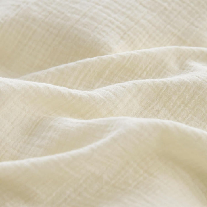 KEAYOO Musselin Bettwäsche 135x200 cm Beige mit einem Kissenbezug 80x80 cm aus 100% Baumwolle - Trau
