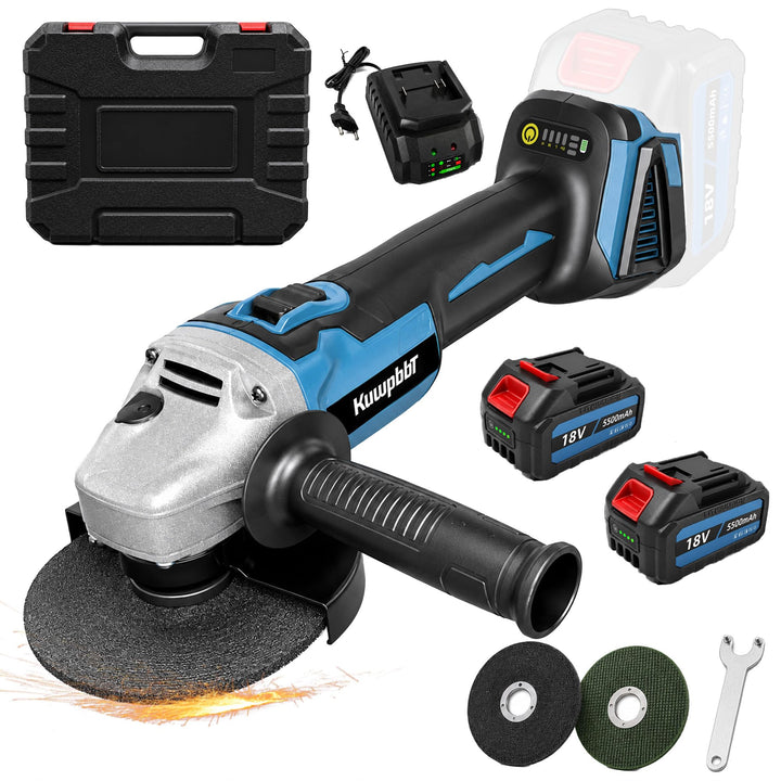 Akku-Winkelschleifer, Kompatibel mit Makita Bürstenlos,18V Kabelloses Trennschleifer Scheibe 125mm S