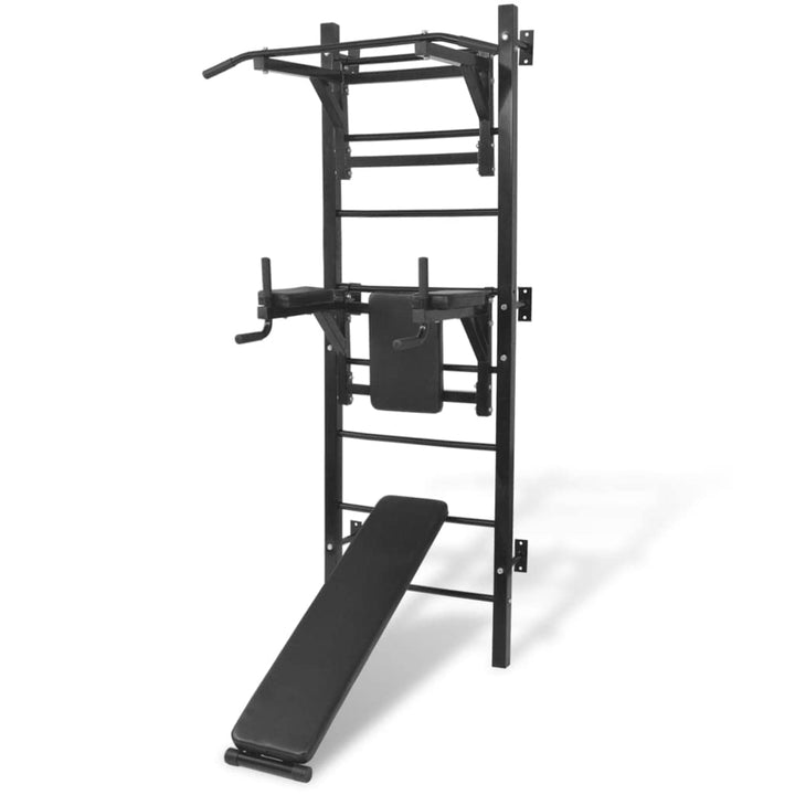 Refined Multifunktionaler Fitness-Kraftturm zur Wandmontage Schwarz 1, 1