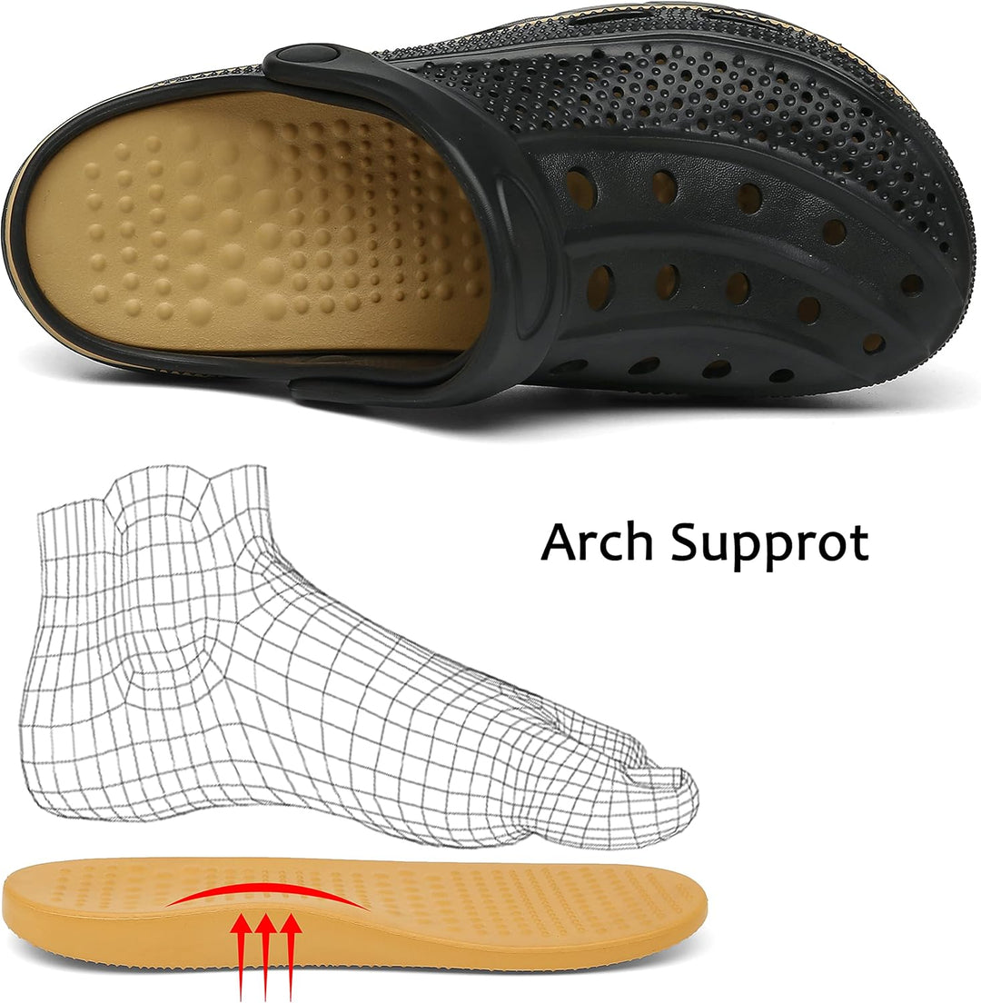 INMINPIN Clogs Herren Pantoletten Sommer Hausschuhe Damen rutschfest Atmungsaktiv Strand Sandalen Ga