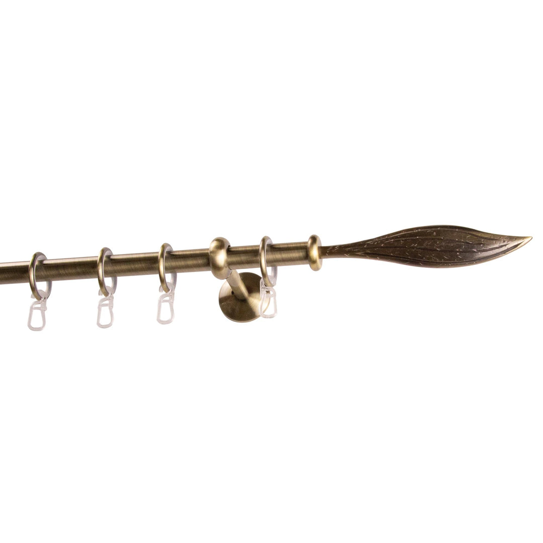 Garesa Gardinenstange Esperanca Ø 16mm, 1-läufig, Messing, antik I Rustikale Vorhangstange inkl. Rin