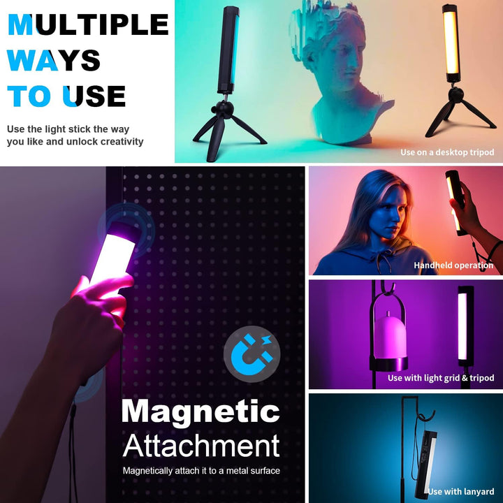 LUXCEO P200 LED Videoleuchte Leuchtstab Handheld Fotografie Licht Wasserdichtes 200-mm RGB Röhrenlic
