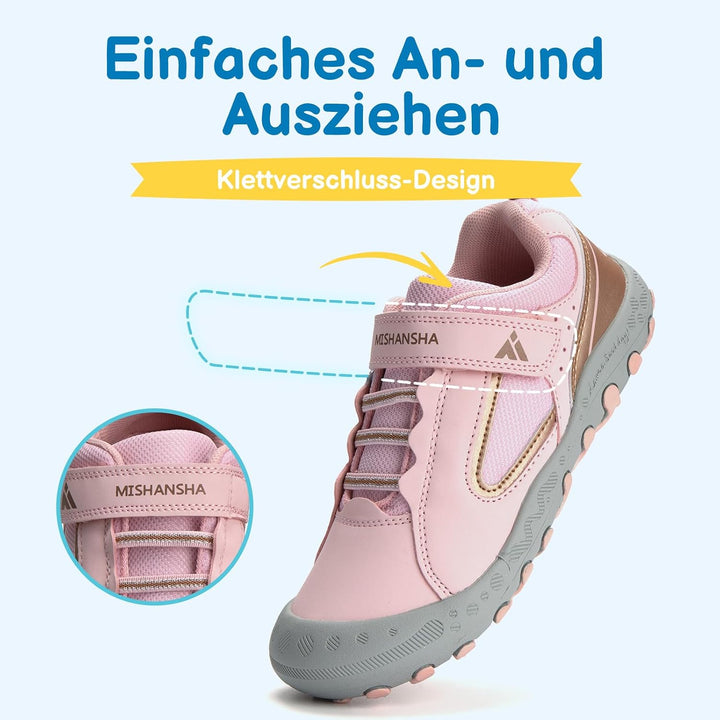 Mishansha Jungen Mädchen Wanderschuhe rutschfest Walkingschuhe Weich Flexibel Stabil Fitnessschuhe F