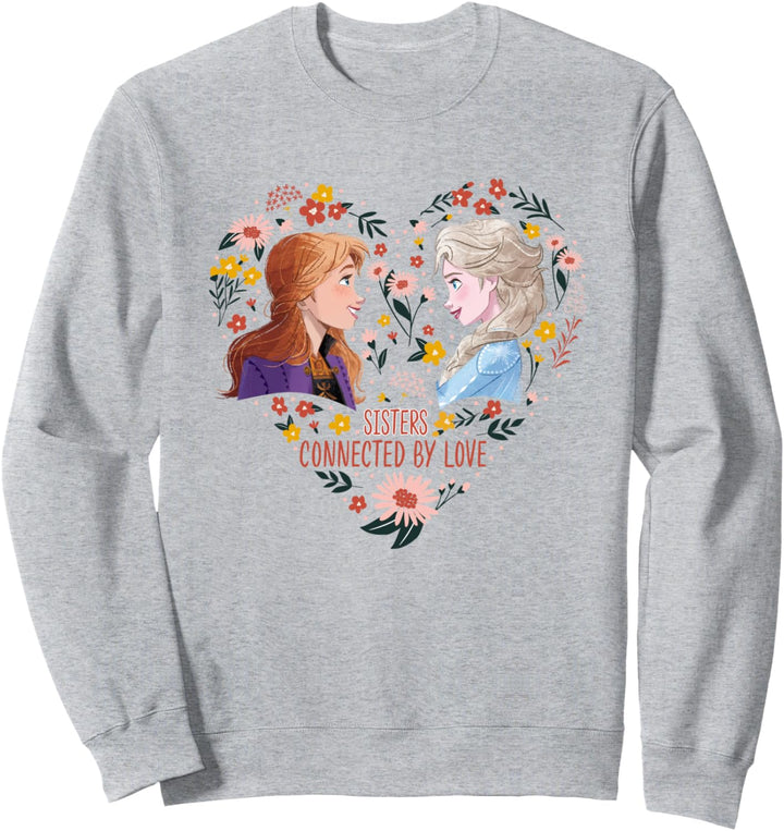 Disney Frozen Valentine's Day Sisters Connected By Love Sweatshirt