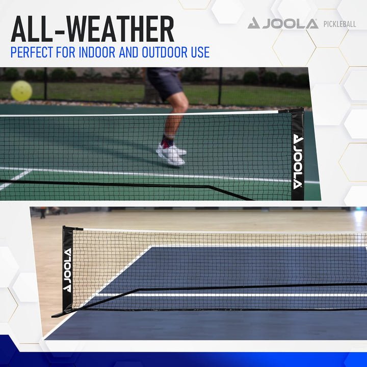 JOOLA Pickleballnetz Pickleball Net mit Stahlrahmen, Strapazierfähiges PPVC-Netz, Outdoor/Indoor, in
