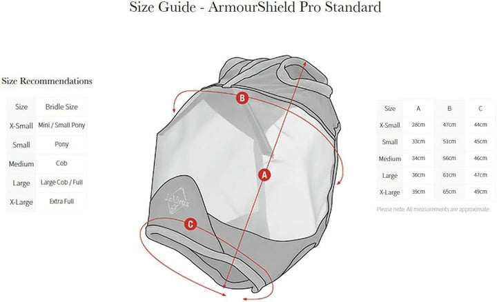 Lemieux Armour Shield Pro Fly Mask Standard Fliegenmaske XL grau, XL grau