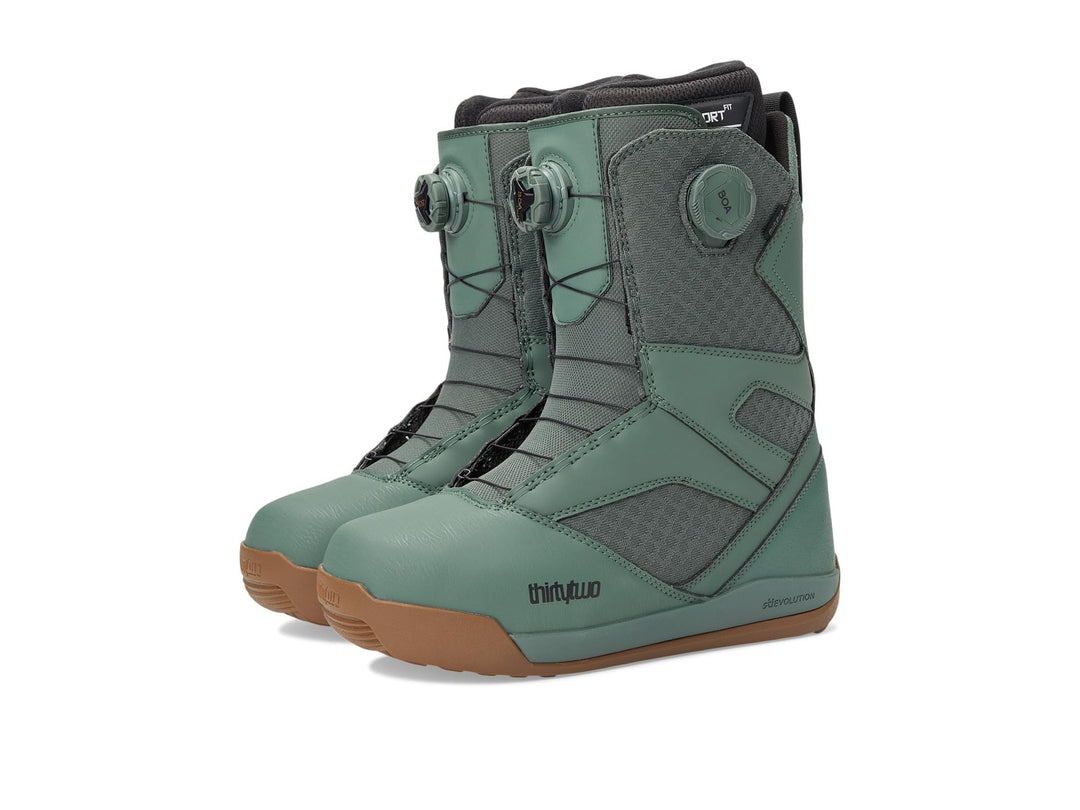 Thirtytwo Herren STW Double BOA Snowboardstiefel Grün/Kaugummi 42, Grün/Kaugummi 42