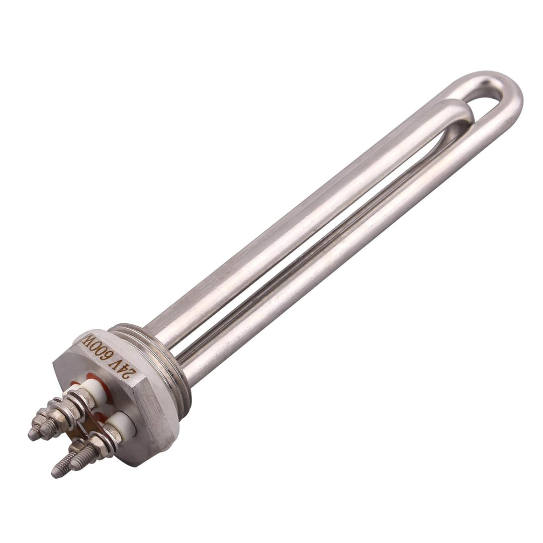 AIICIOO Heizelement Edelstahl 1 Zoll 2U 24V 600W, 24V 600W