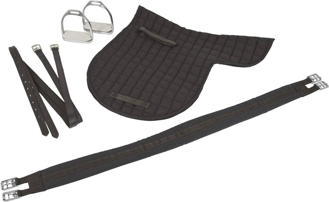 Kerbl 32285 Haflinger Sattelset,Katze, Pferd, schwarz Schwarz Haflinger: 17,5 Zoll, Schwarz Haflinge