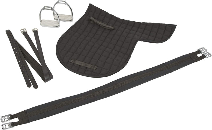 Kerbl 32285 Haflinger Sattelset,Katze, Pferd, schwarz Schwarz Haflinger: 17,5 Zoll, Schwarz Haflinge