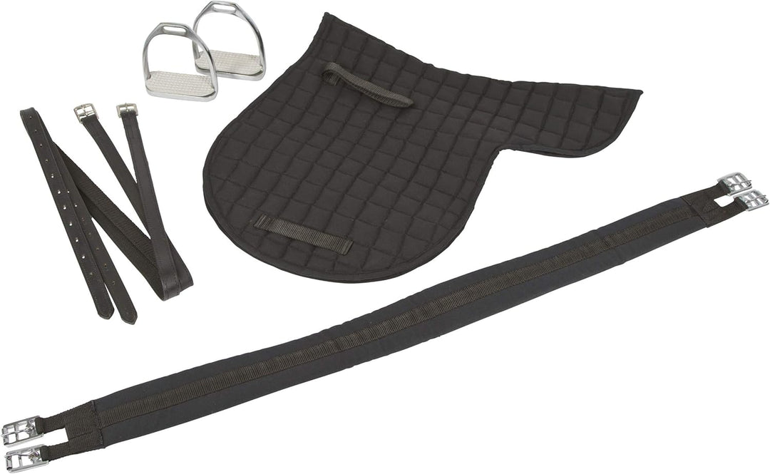 Kerbl 32285 Haflinger Sattelset,Katze, Pferd, schwarz Schwarz Haflinger: 17,5 Zoll, Schwarz Haflinge