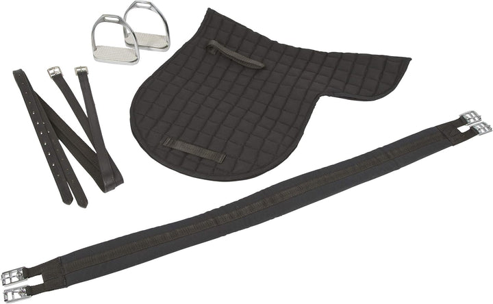 Kerbl 32285 Haflinger Sattelset,Katze, Pferd, schwarz Schwarz Haflinger: 17,5 Zoll, Schwarz Haflinge