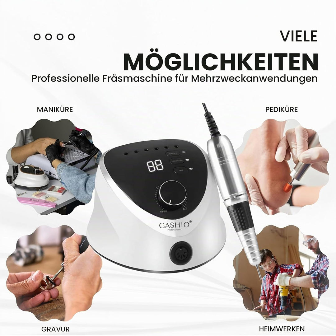 Nagelfräser für Gelnägel | Nail Drill 65W | Elektrische Nagelfeile | Maniküre Pediküre Set Elektrisc