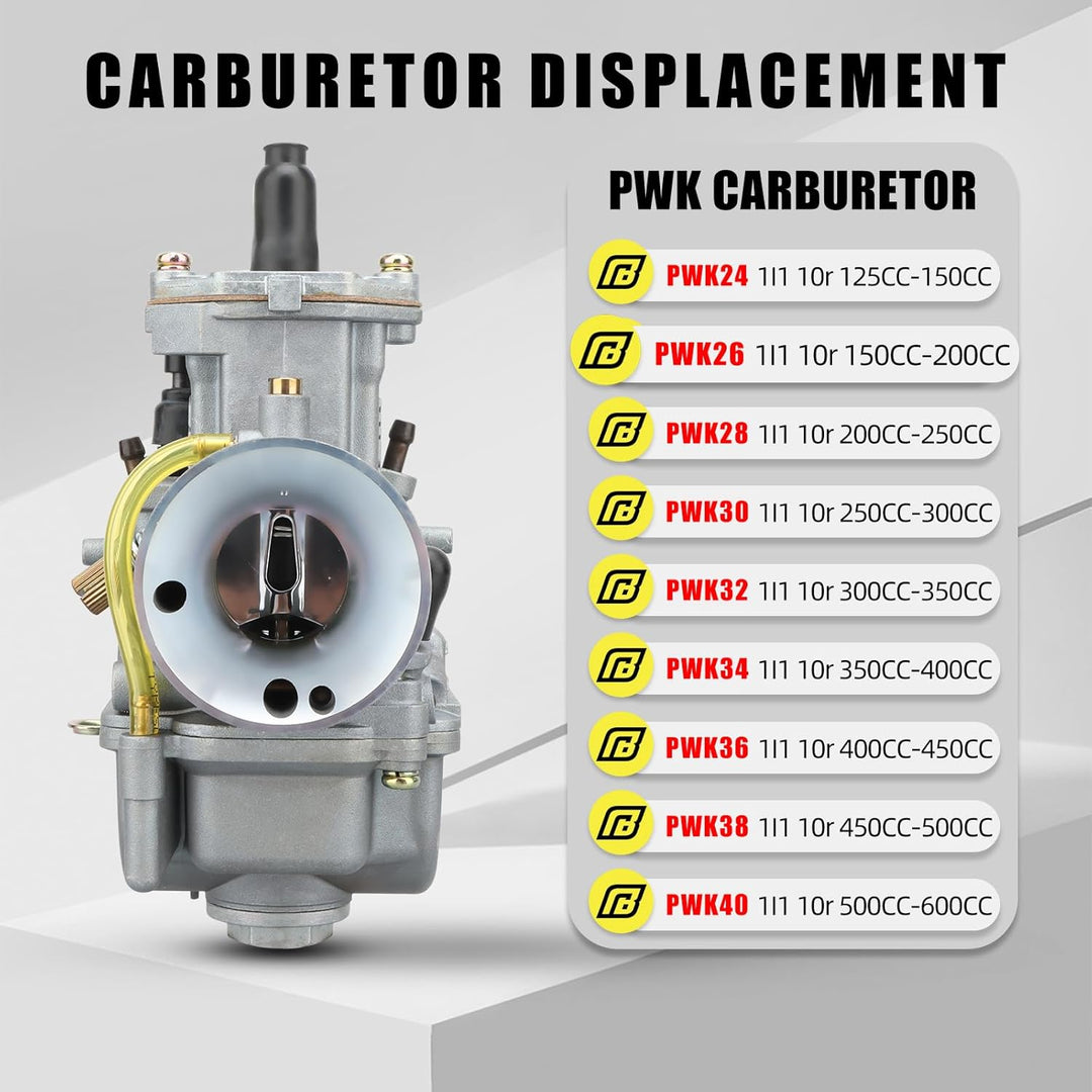 NIBBI PWK 26MM Vergaser mit drei Hauptdüsen und einem Pilotstrahl des Performance Racing Vergasers f
