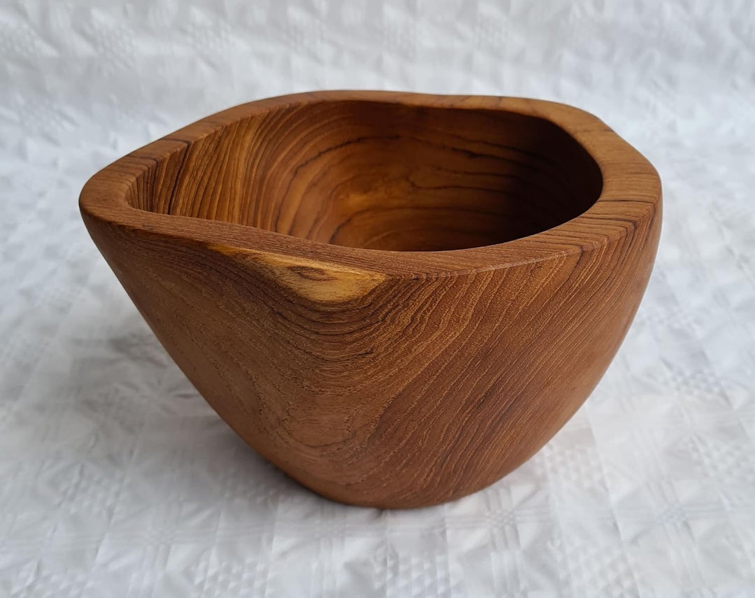 Windalf Rustikale Snack Holzschale MARIELLA Ø 18 cm Nussschale Deko-Schale Schmuckschale Wurzelholz