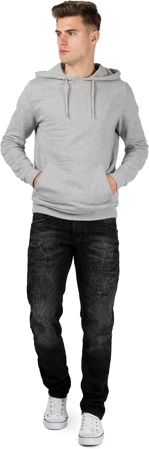 Cipo & Baxx Herren Jeans Regular Fit Stone-Washed Kontrastnähte