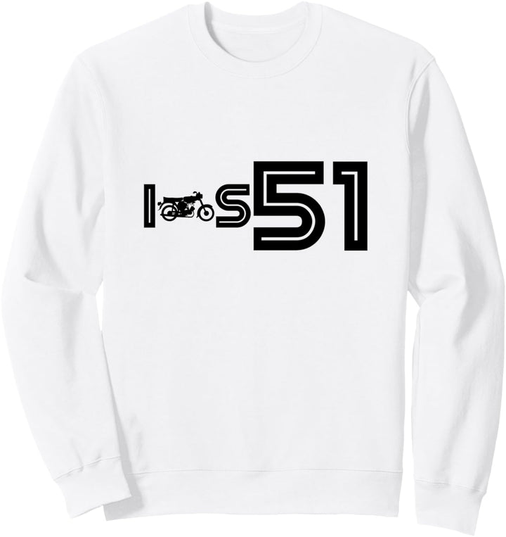 Ich liebe S 51 Oldtimer Moped Simson S51 Sweatshirt