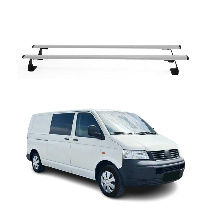 OMAC Dachträger Gepäckträger Relingträger kompatibel mit VW Caravelle T5 2003-2015 Stahl Grau 2X T5