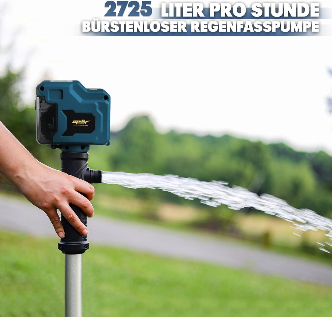 Mellif Akku Regenfasspumpe kompatibel mit Bosch professional 18V Akku, Wasserpumpe (Bürstenlos Motor