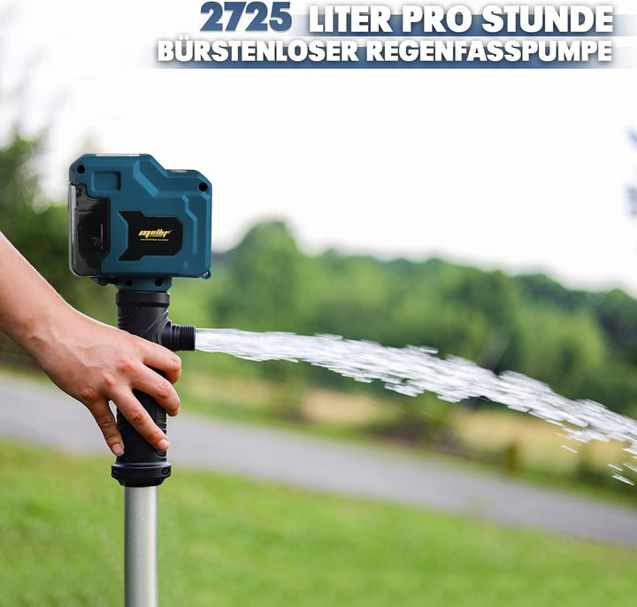 Mellif Akku Regenfasspumpe kompatibel mit Bosch professional 18V Akku, Wasserpumpe (Bürstenlos Motor