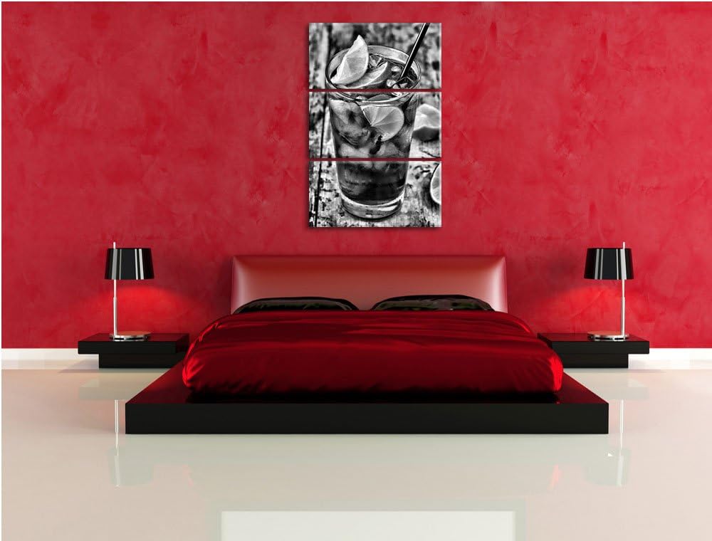 Pixxprint Cuba Libre Original als Leinwandbild | Grösse: 3 Teilig (120x80) | Wandbild| Kunstdruck |