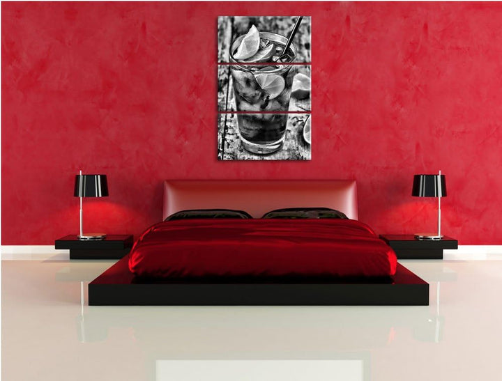 Pixxprint Cuba Libre Original als Leinwandbild | Grösse: 3 Teilig (120x80) | Wandbild| Kunstdruck |