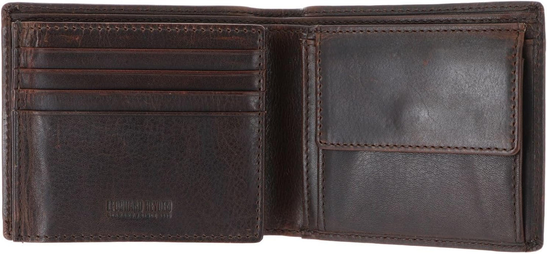 Leonhard Heyden Roma - Herrengeldbörse mit Münzfach Leder 11.5 cm braun, Braun