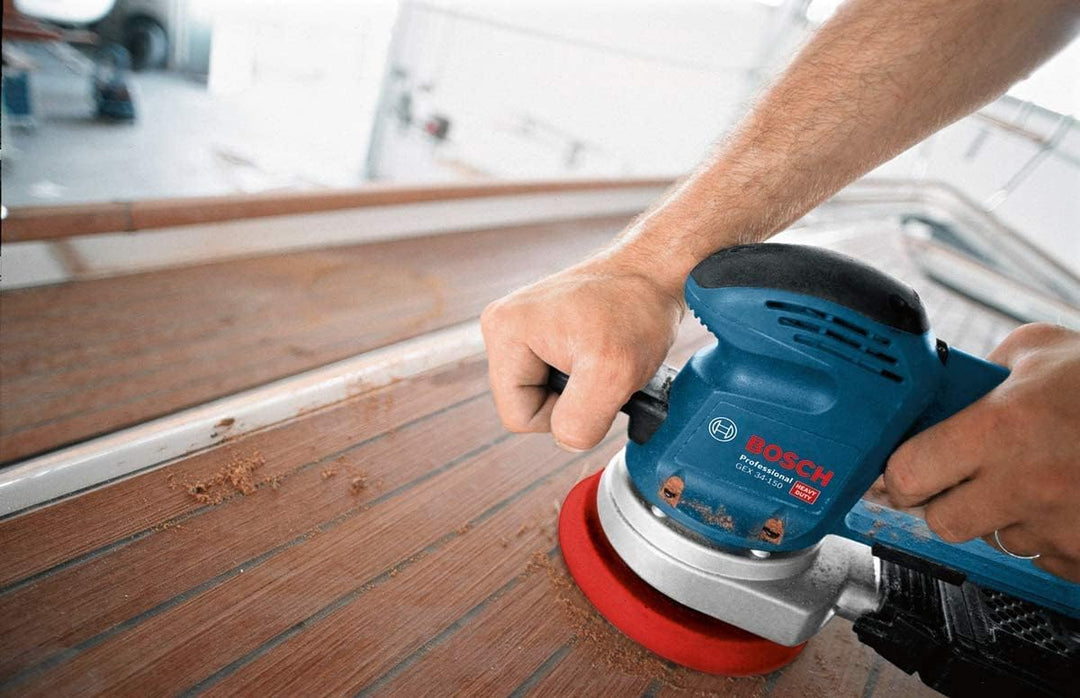 Bosch Professional Exzenterschleifer GEX 34-150 (inkl. Schleifteller-⌀ 150 mm, Schleifblatt C470 für
