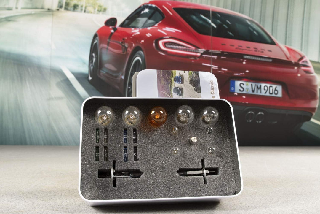 Porsche 911 993 Ersatzlampen/Glühlampen+Sicherunge+BOX/Bulbs+fuses