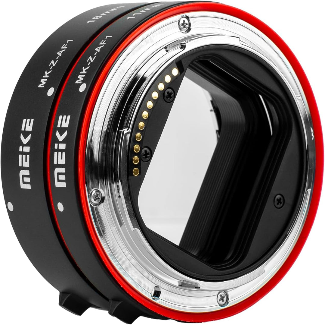 Meike MK-Z-AF1 Metall Autofokus Makro Verlängerungsrohr Set (11mm+18mm) Kompatibel mit Nikon Z5 Z6 Z
