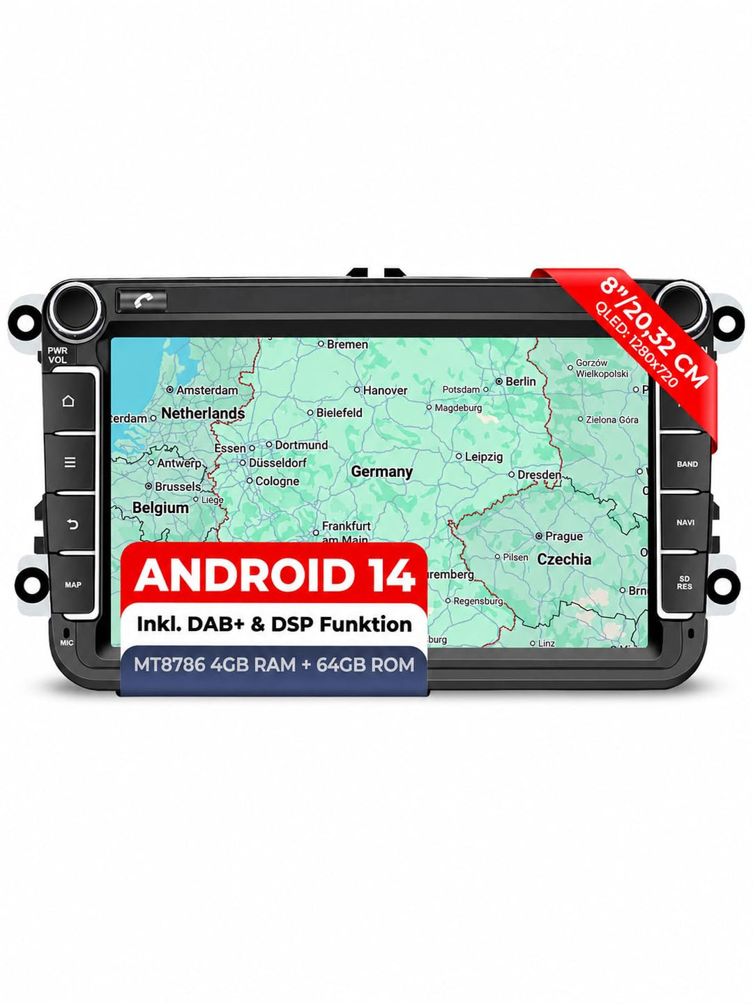 M.I.C. AV8V7LITE Android 12 Autoradio mit navi Ersatz für VW Golf t5 touran Passat Skoda Octavia SEA