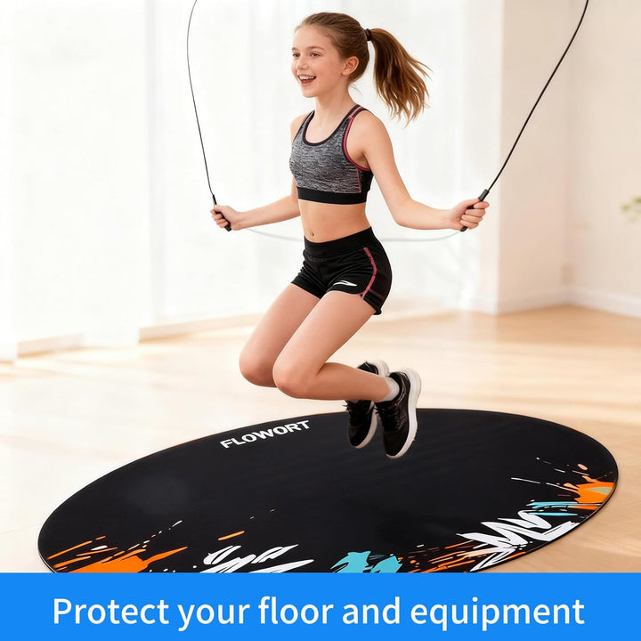 Sprungseil-Matte Trainingsmatte für drinnen und draussen Stossdämpfendes Trainingspad Rutschfestes o
