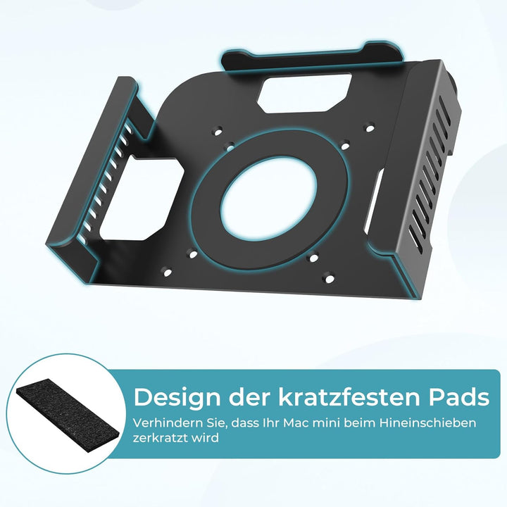 Metall Halterung Kompatibel mit Mac Mini M1, M2, M2 Pro Mini VESA/ Wand/ Untertisch Halterung für Ma