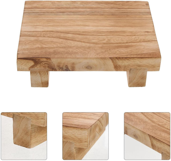 Rustikaler Holzschemel aus Gebranntem Paulownienholz Dekorativer Hocker und Küchen Riser Stabiler Ho