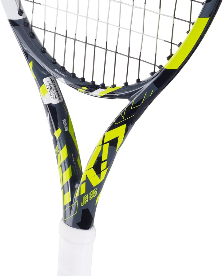 Babolat, Tennisschläger Modell Pure Aero Junior 25 Gen8, Grösse 635 mm, Farbe Grau Gelb Weiss, Griff